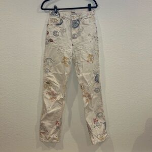 Reformation Cynthia Doodle High Rise Straight Jean